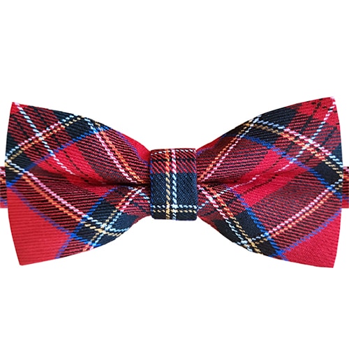 Mens Royal Stewart Red Tartan Bow Tie