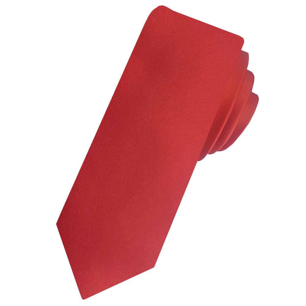Rust men's skinny tie