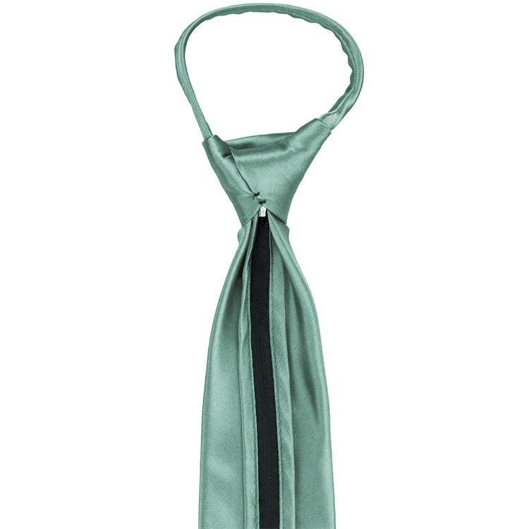 Sage Green Zipper Tie