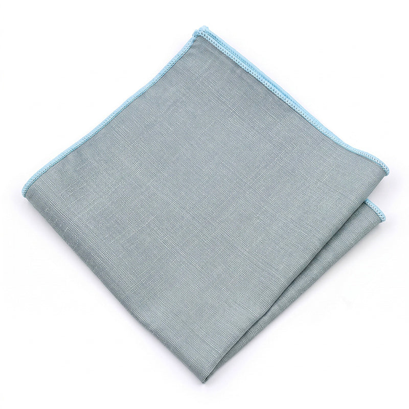 Sage Grey Bamboo & Cotton Blend Pocket Square