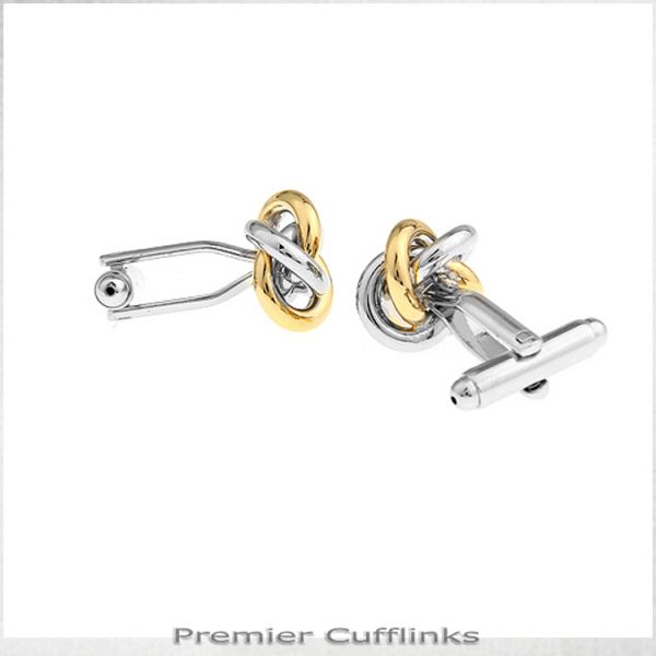 SILVER AND GOLD KNOT 2 CUFFLINKS