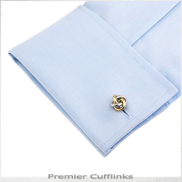 SILVER AND GOLD KNOT 2 CUFFLINKS
