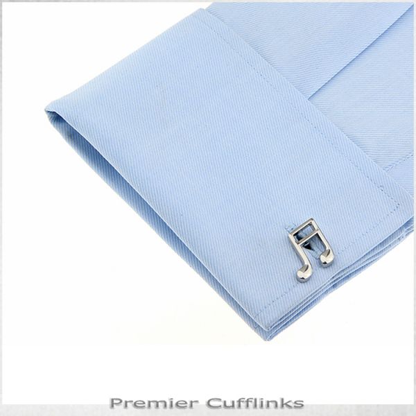 SILVER MUSIC NOTES CUFFLINKS