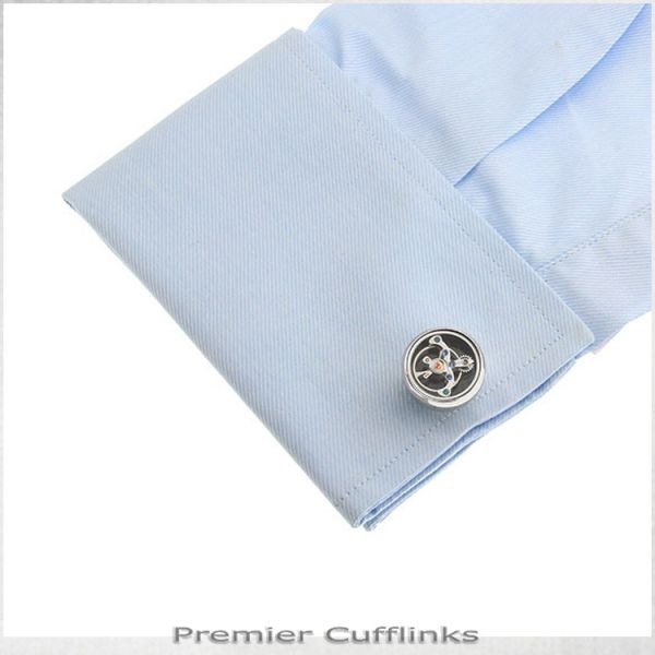 SILVER STEAMPUNK CUFFLINKS