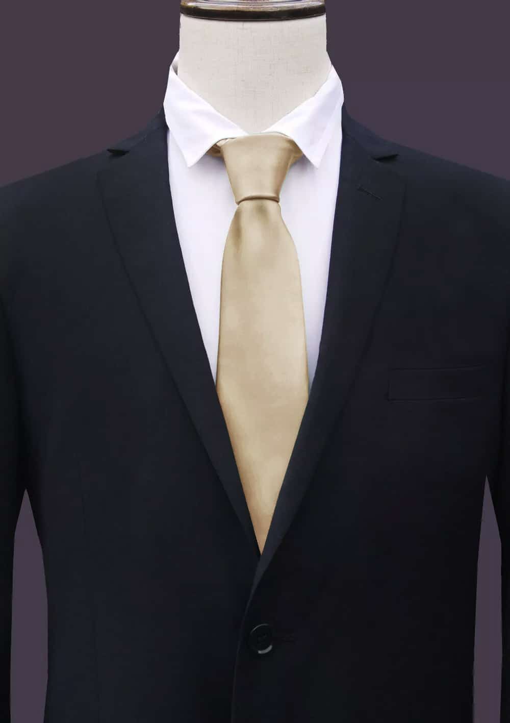 Mens Sparkling Champagne Gold Tie