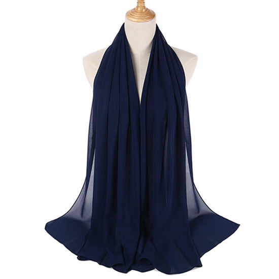 Midnight Blue Bubble Chiffon Scarf