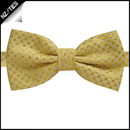Yellow 3D Check Bow Tie