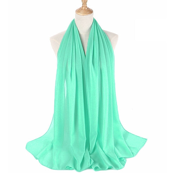 Aquamarine Bubble Chiffon Scarf