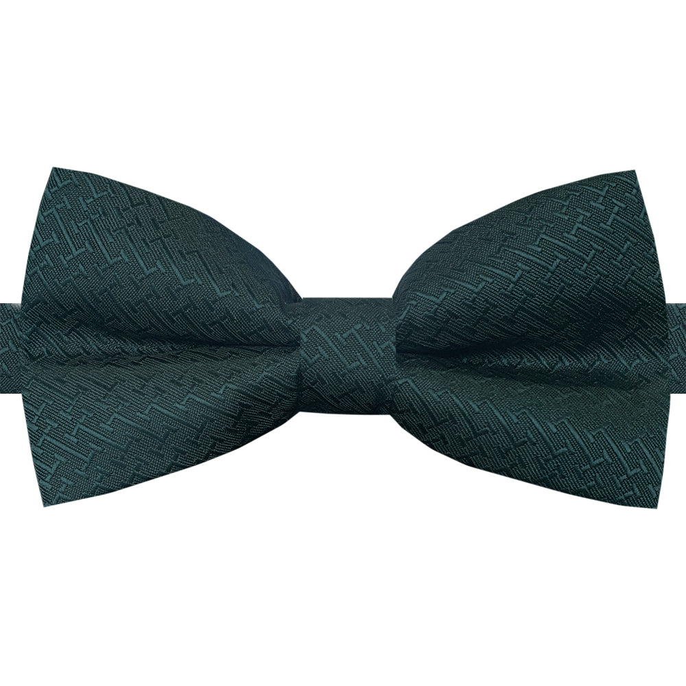 Dark Green Bar Texture Bow Tie