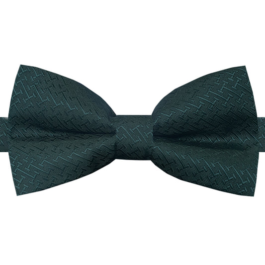 Dark Green Bar Texture Bow Tie