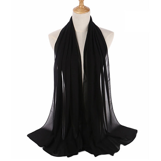 Black Bubble Chiffon Scarf
