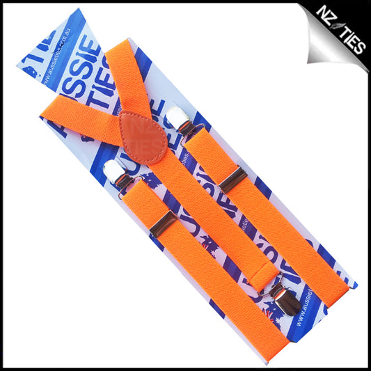 Fluoro Orange Braces Suspenders