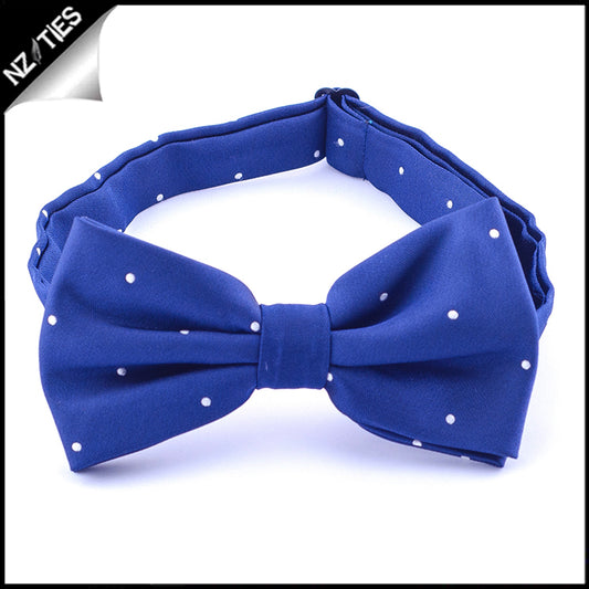 Navy Blue Pin Dot Mens Bow Tie