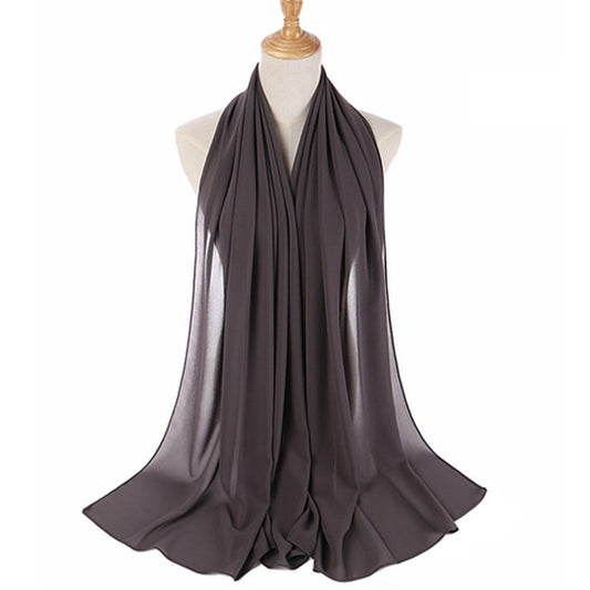 Charcoal Grey Bubble Chiffon Scarf