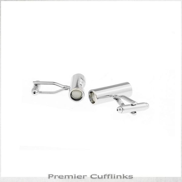 WHITE HOURGLASS CUFFLINKS