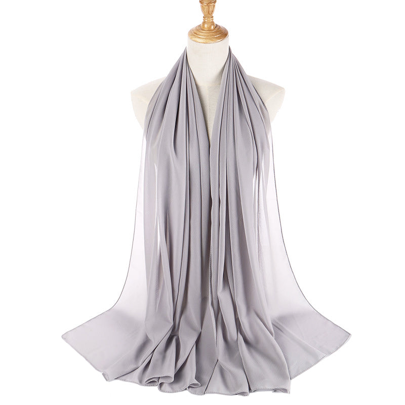 Mid Grey Women's Bubble Chiffon Scarf
