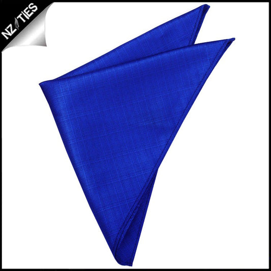 Royal Blue with Micro Check Texture Pocket Square