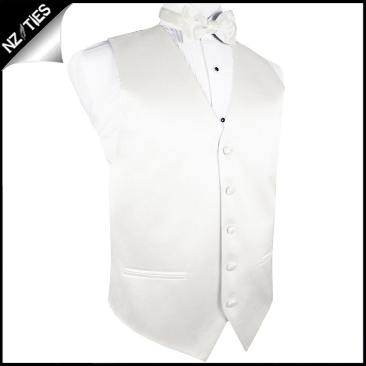 Mens Ivory Champagne Waistcoat Vest 56" / 142cm XXXL 2