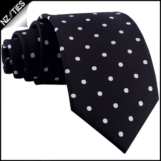 Black Polka Dot Mens Tie