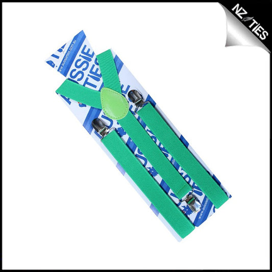 Bright Green Boys Braces Suspenders