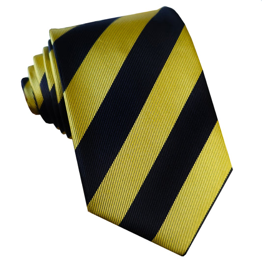 Gold & Black Stripes Sports Tie