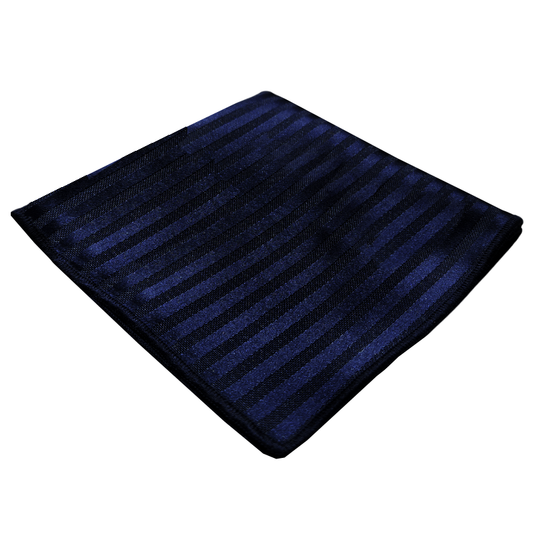 Dark Blue Narrow Stripes Pocket Square