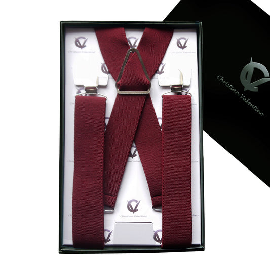 Burgundy X3.5cm Men's Extra Large Braces
