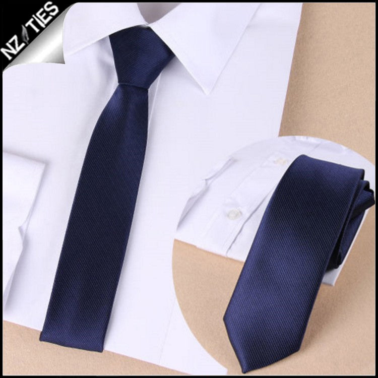 Mens Midnight Blue Zipper Necktie 2