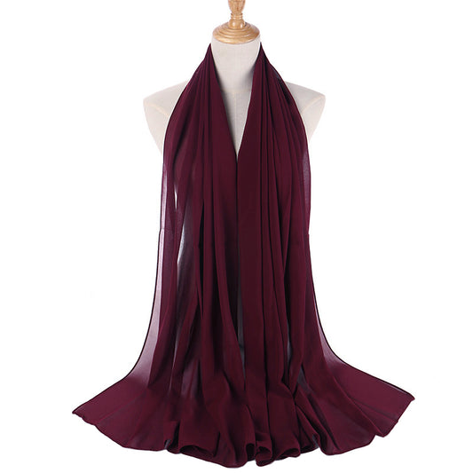 Maroon Women's Chiffon Scarf