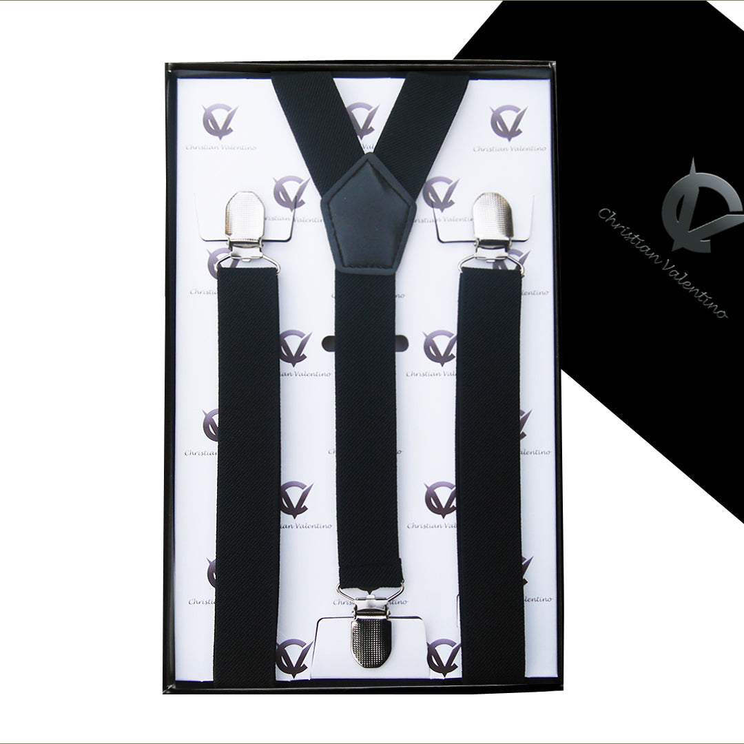 Black Y2.5cm Men's Extra Large Braces Suspenders