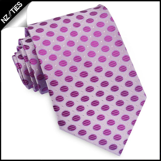 Lavender with Purple Polkadots & Highlights Mens Tie