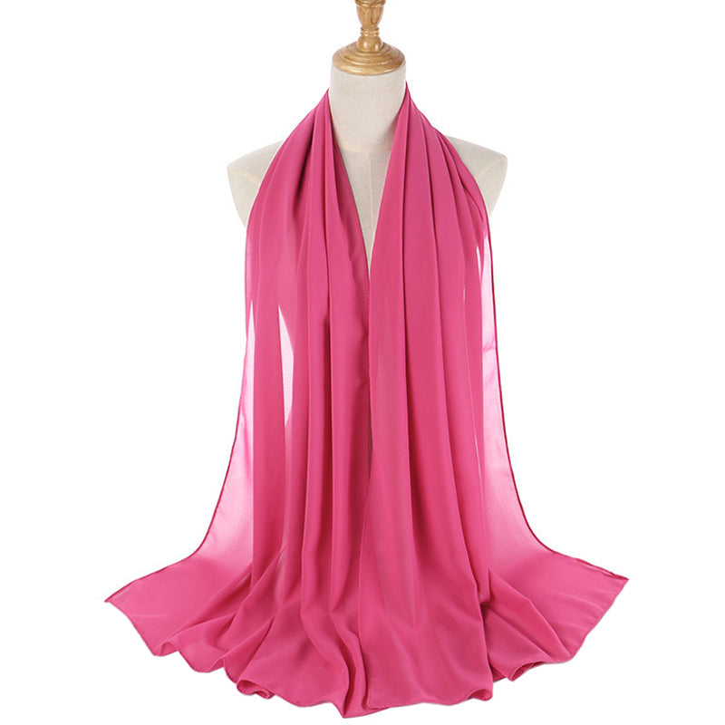 Hot Pink Bubble Chiffon Scarf