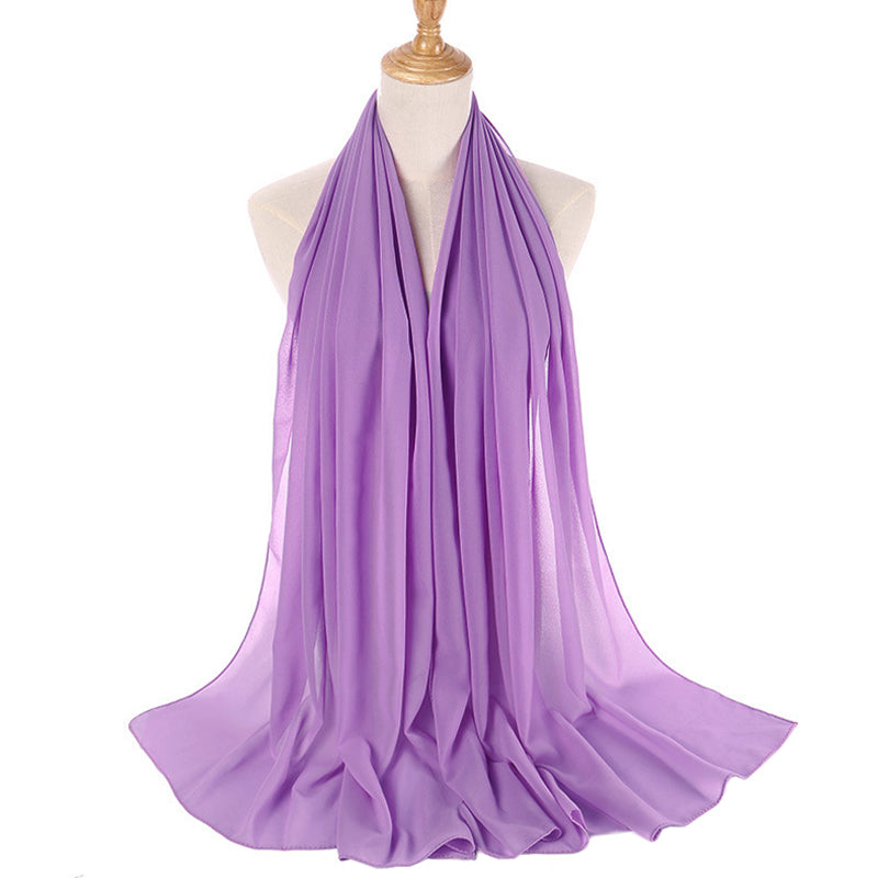 Violet Purple Womens Bubble Chiffon Scarf