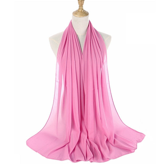 Candy Pink Women's Chiffon Scarf