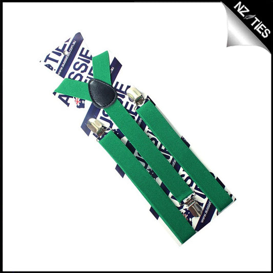 Emerald Green Boys Braces Suspenders