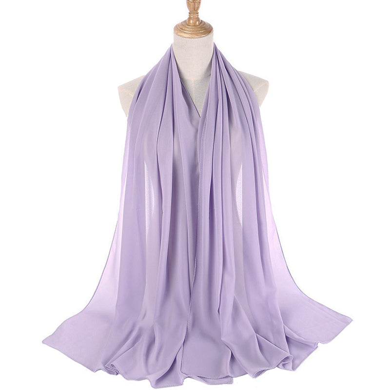 Lilac Womens Bubble Chiffon Scarf