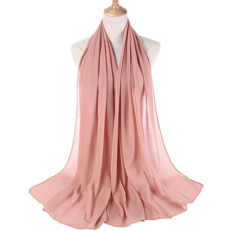 Pale Salmon Womens Bubble Chiffon Scarf