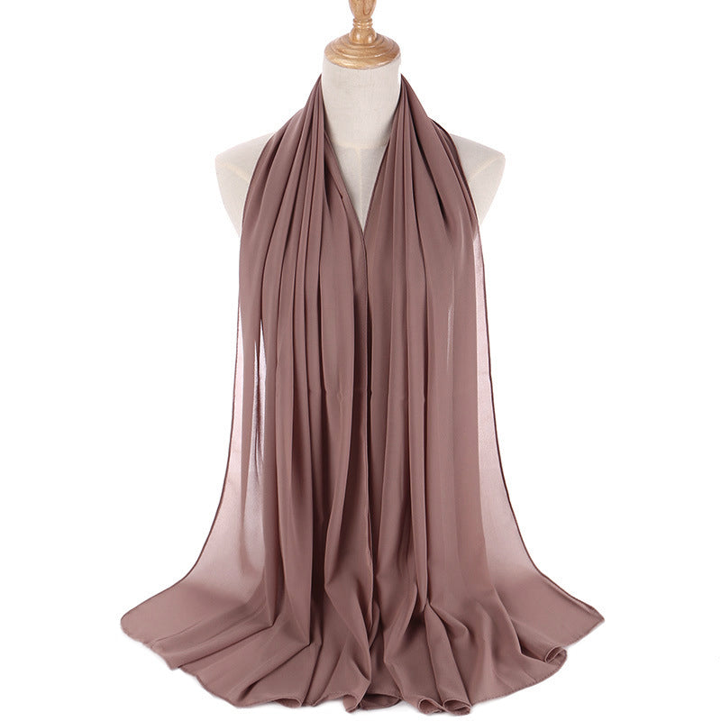 Dark Mocha Bubble Chiffon Scarf