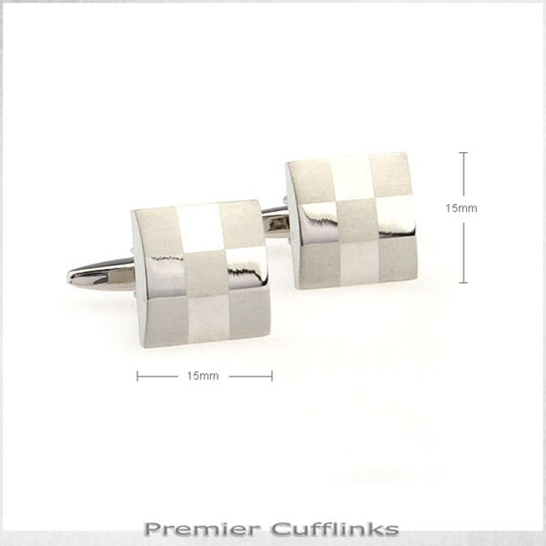 3X3 CHECKBOARD CUFFLINKS