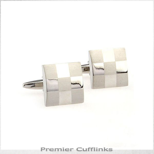 3X3 CHECKBOARD CUFFLINKS