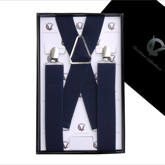 Midnight Blue X3.5cm Men's Braces Suspenders
