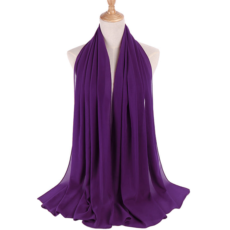 Dark Plum Women's Chiffon Scarf
