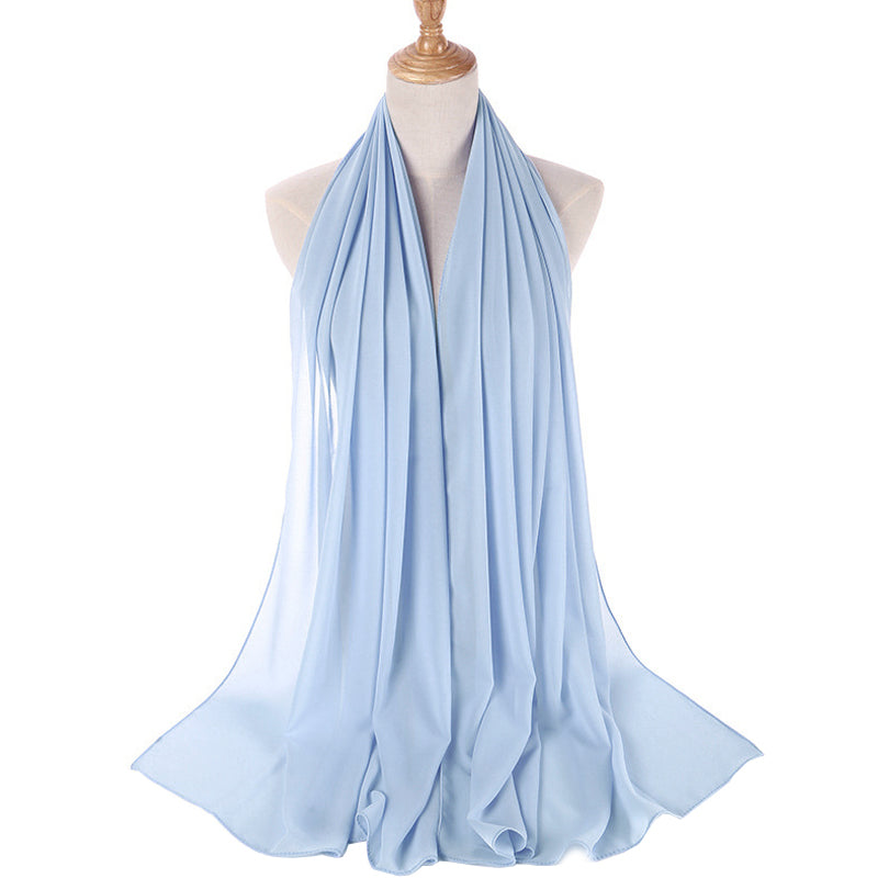 Sky Blue Bubble Chiffon Scarf