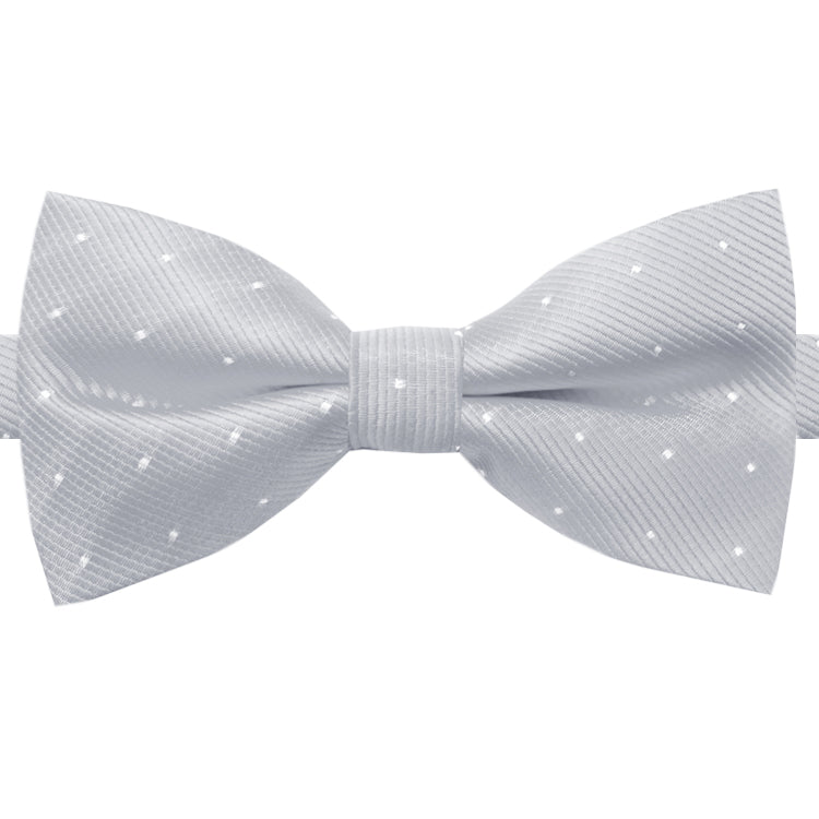 Light Grey with Small Dots Bow Tie