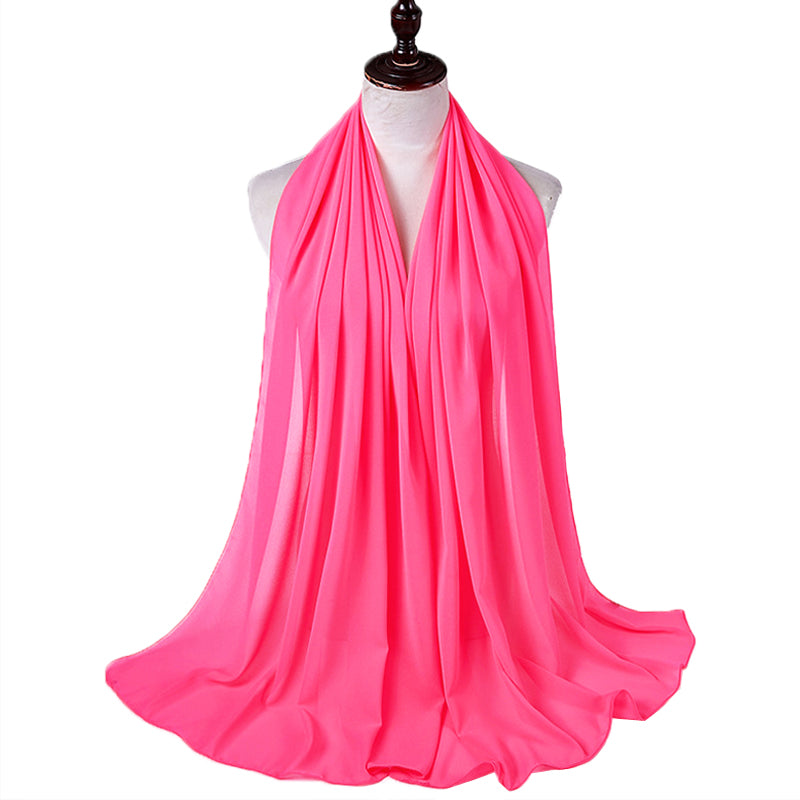 Neon Pink Bubble Chiffon Scarf