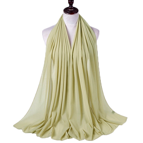 Pale Green Bubble Chiffon Scarf
