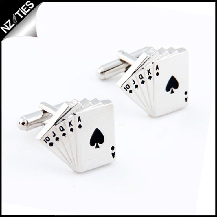 Mens Poker Playing Cards Cufflinks