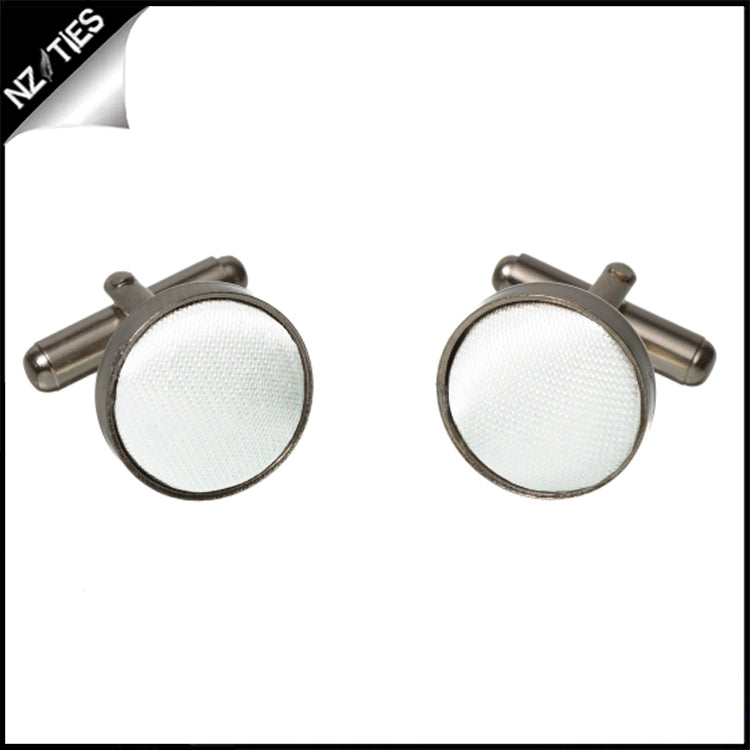 Mens White Cufflinks