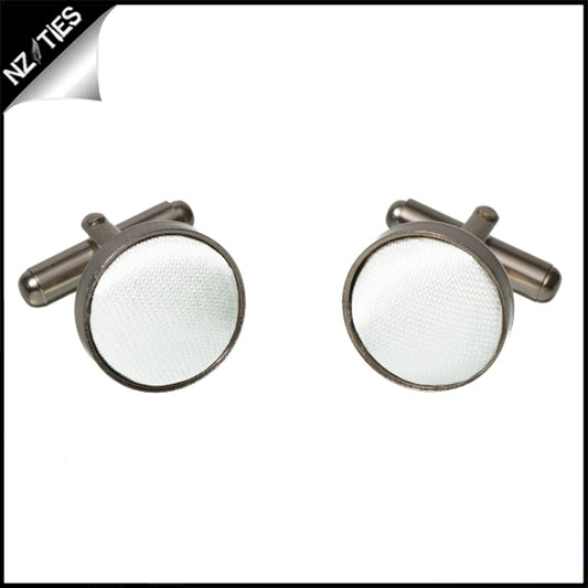 Mens White Cufflinks