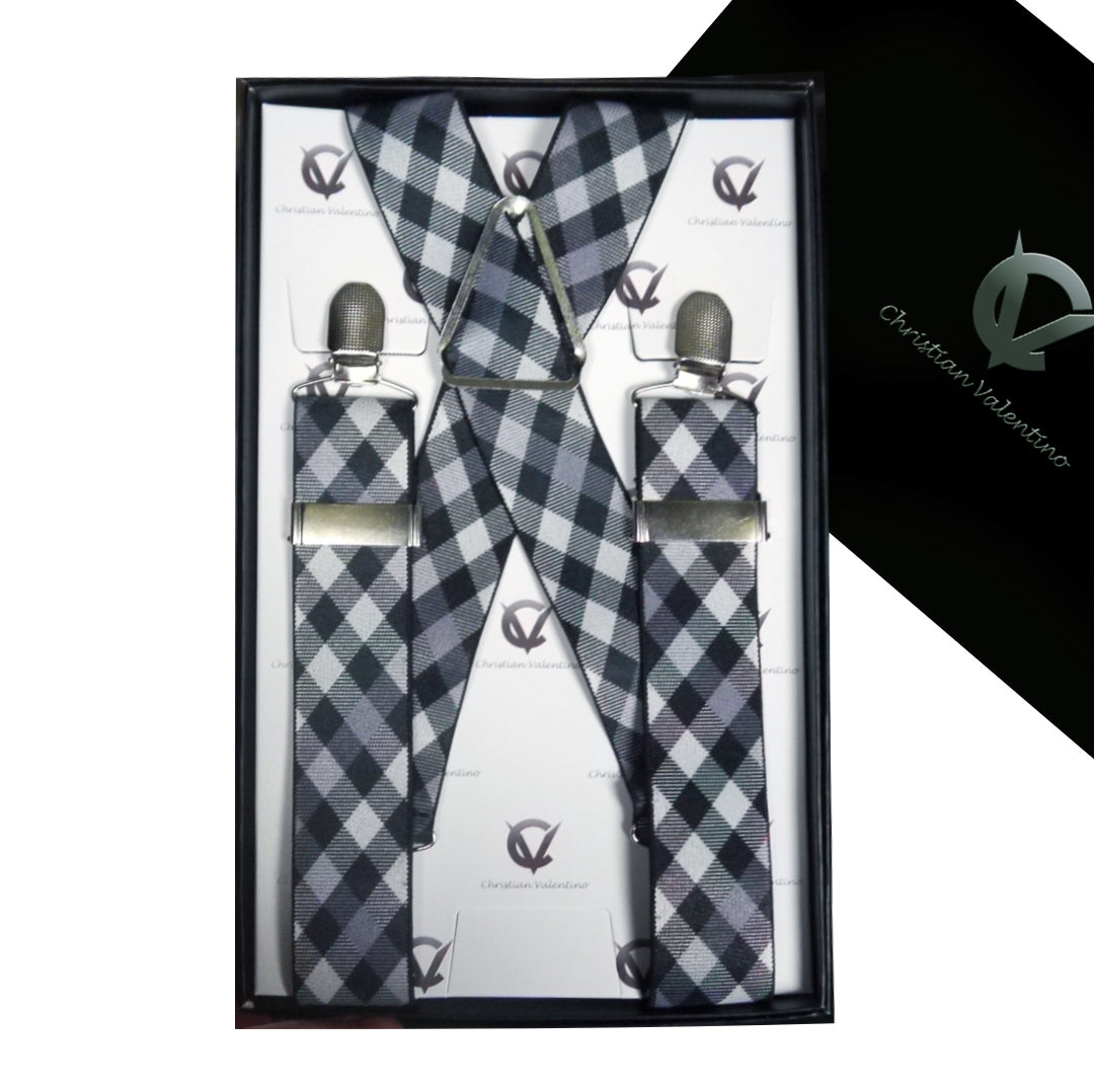 Black & White Check 3.5X XL Braces